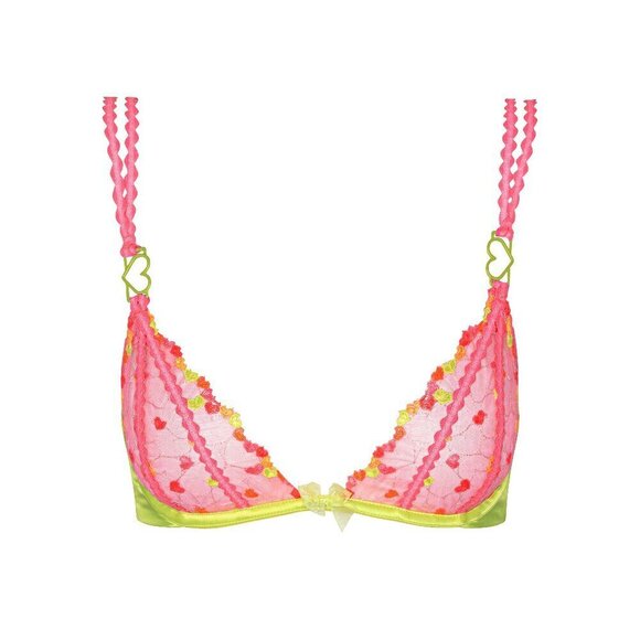 NWT For Love & Lemons x Victoria's Secret Tossed Heart embroidery Bra, XS - Picture 7 of 13